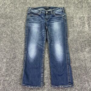 Silver Jeans Co. Jeans Womens 30 Blue Aiko Low Capri Denim Medium Wash Casual